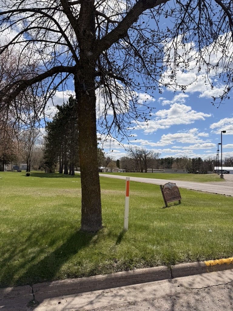 Roadside view of the Portage Avenue study corridor in Mora