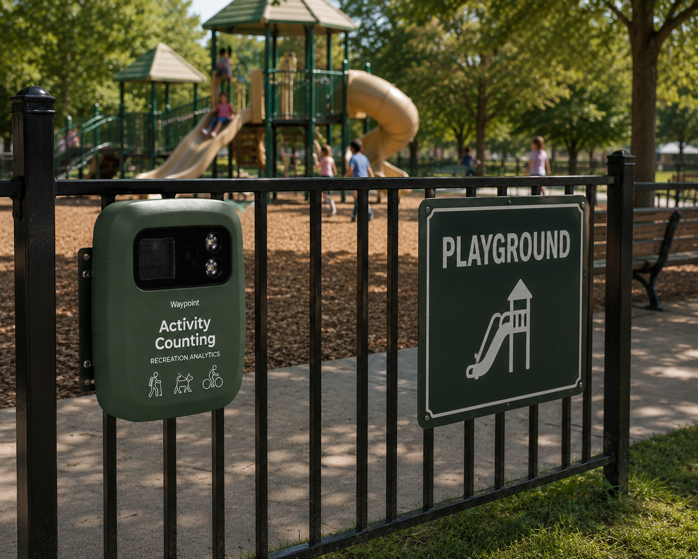 AI detection result counting and classifying playground users