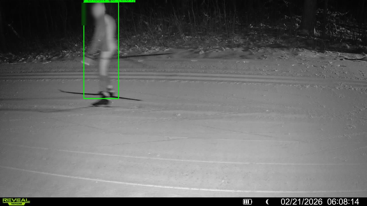 Night time scene with reduced visibility