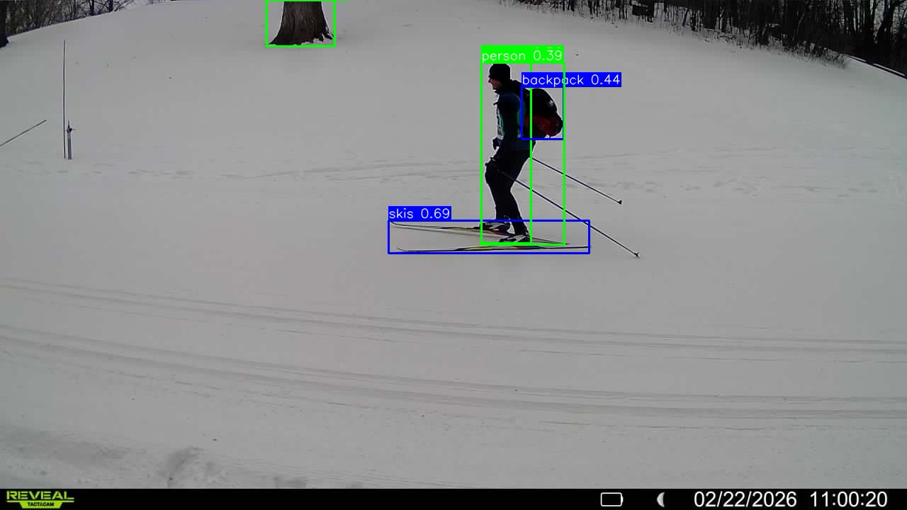 YOLO object detection example showing detected objects with confidence scores