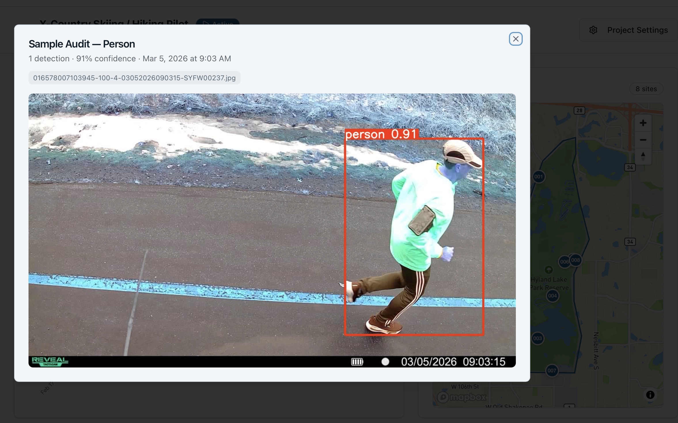 Waypoint Cloud Platform dashboard overview showing project monitoring interface