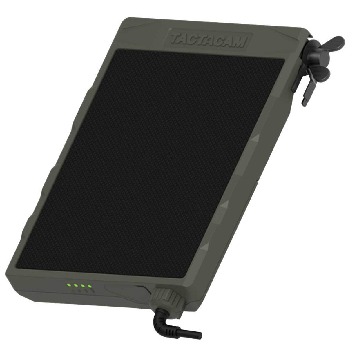 Standard solar panel for Waypoint trail counters: single compact panel with charging cable and strap mount